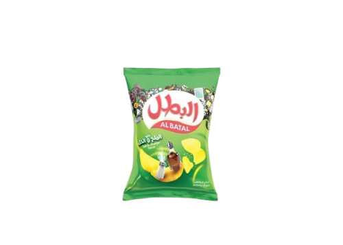 شيبس البطل ملح وخل 65 جم