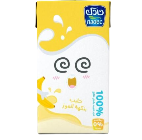 نادك حليب طويل الاجل بنكهة الموز 125 مل