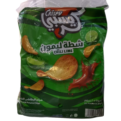 كريسبي بطاطس بطعم شطة ليمون 20جم * 20