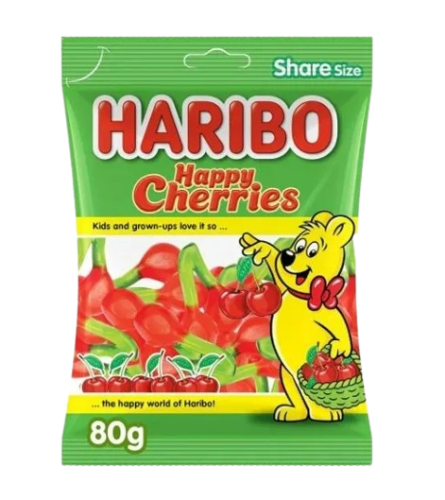 هاريبو هابي شيريز حلو جيلي بنكهة كرز 80 جرام