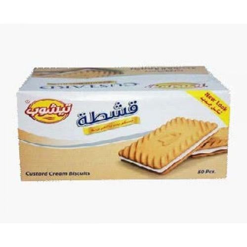 تيشوب بسكويت قشطة 50×25 غرام