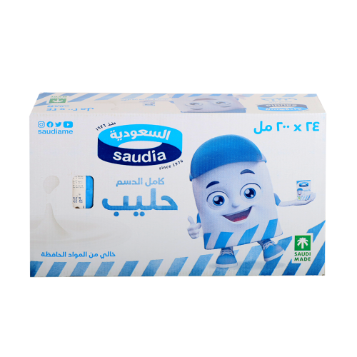 كرتون السعودية حليب كامل الدسم 24*200مل
