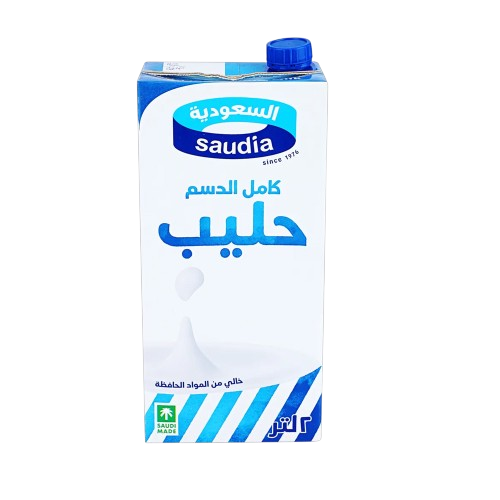 حليب السعودية كامل الدسم 2 لتر