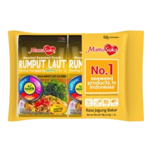 أعشاب بحرية محمصة بنكهة الذره المشويه من ماماسوكا....