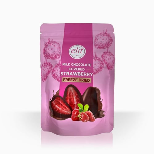 فراولة فاخرة بشوكولاتة الحليب 80 جرام