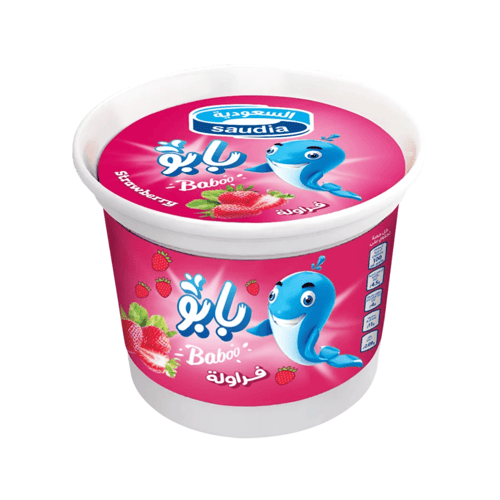 ايسكريم بابو السعودي بنكهة الفراولة 120 مل