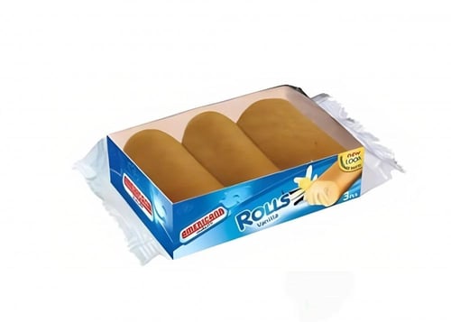 كيك امريكان رول 3 قطع بالفانيلا