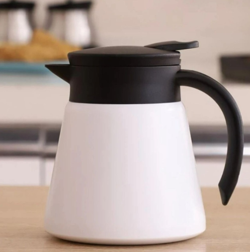 ترمس للقهوة حافظ للحرارة مزود بكوبين اضافية لون أب...