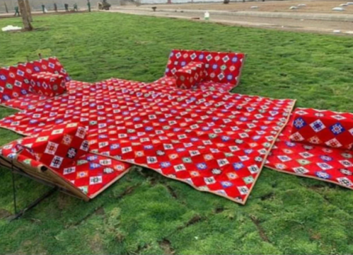 طقم جلسة تراثية للسفر والبر من 9 قطع