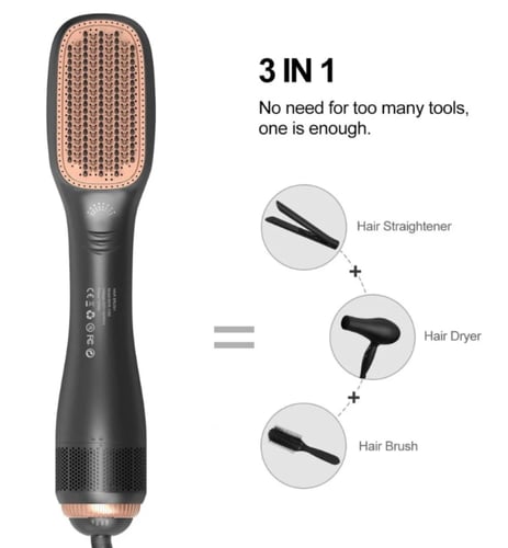 جهاز تجفيف وتصفيف الشعر الاحترافي 3 في 1 | جهاز اس...
