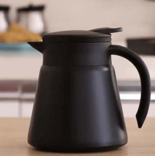 ترمس للقهوة حافظ للحرارة مزود بكوبين اضافية لون أب...