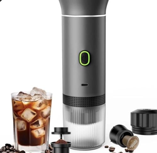 صانعة القهوة والاسبريسو المتنقلة 3 في 1 سعة 60 مل...