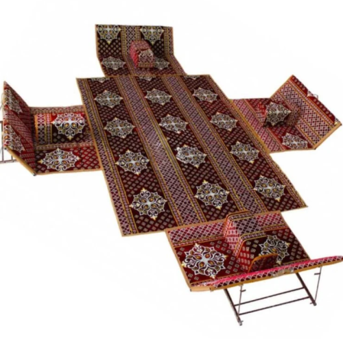 جلسة ارضية متكاملة قابلة للطي 8 أشخاص – نقشة ملكية