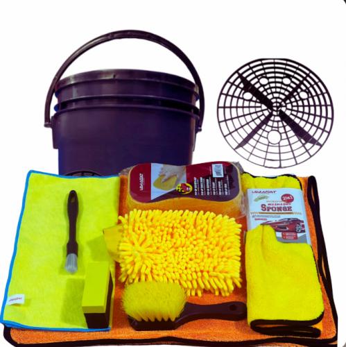 مجموعة أدوات غسيل وتنظيف السيارة الاحترافية 9 قطع