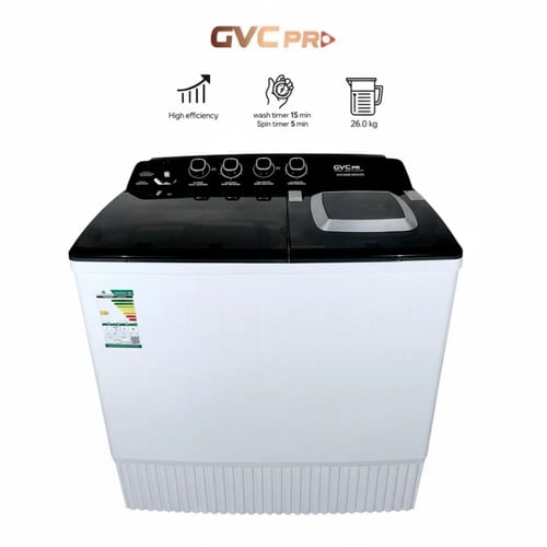 غسالة حوضين GVC PRO جى فى سى برو 26 كيلو