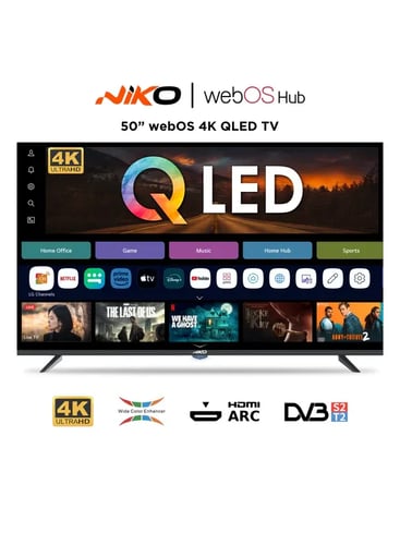 شاشة NIKO سمارت 50 بوصة كيو ليد نظام التشغيل QLED...