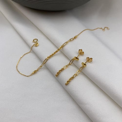 طقم بحريني عيار 21 ذهب صافي الوزن 6