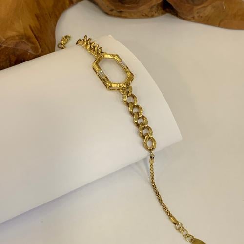 أسواره الجنزير ذهب صافي عيار 18 الوزن5.44