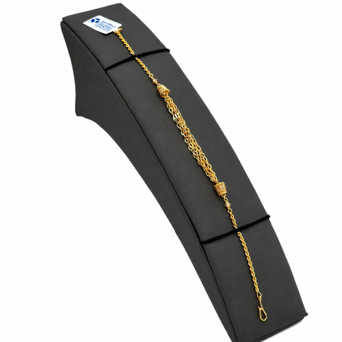 Bahraini gold bracelet 21 karat, soft design – wei...