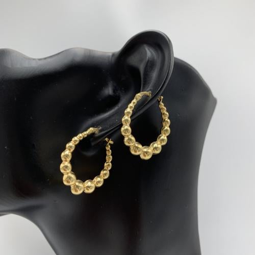 حلق إيطالي عيار 18 ذهب صافي