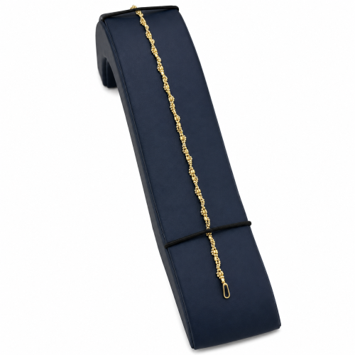 Italian gold bracelet 18 karat with sparkling stones design – weight 3.15 grams