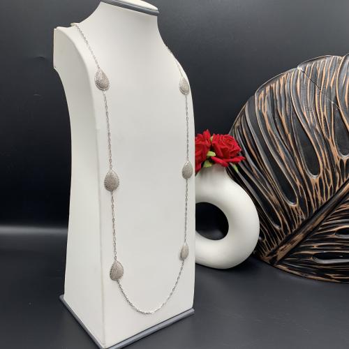 سبحه إيطالي ذهب ابيض تصميم الألماس عيار 18 الوزن 1...