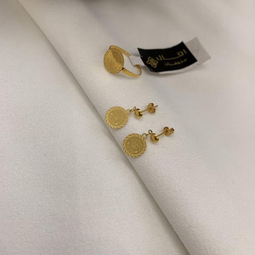 طقم بحريني ناعم عيار 21 ذهب صافي الوزن 3.5