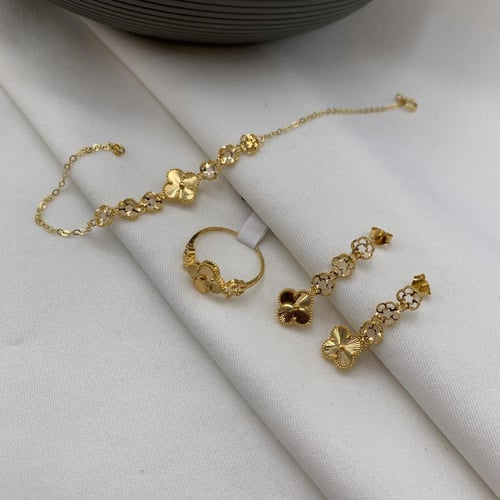 طقم بحريني دورين عيار 21 ذهب صافي الوزن 14.2