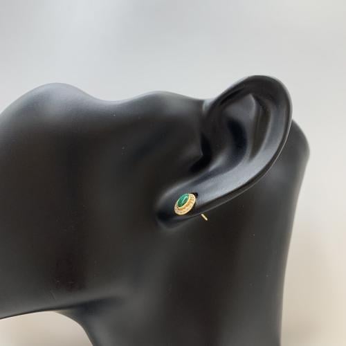 حلق إيطالي ناعم عيار 18 باللون الاخضر