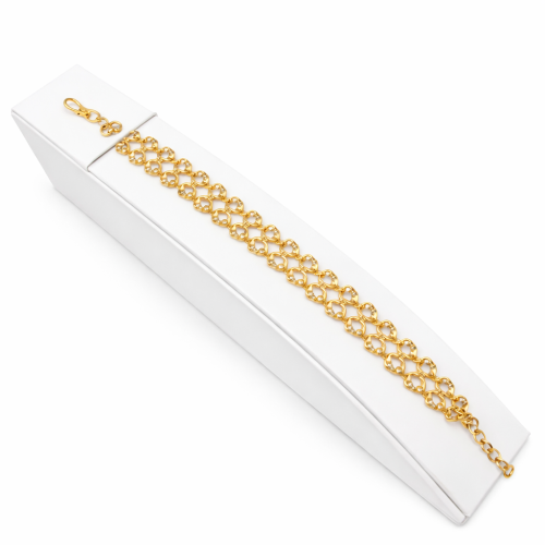 أسوارة ذهب بحريني عيار 21 بتصميم متشابك فاخر – وزن...