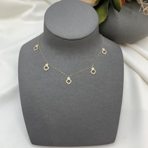 طقم ناعم تصميم الألماس عيار 18 الوزن 4.1