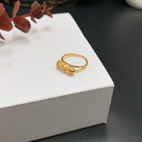 خاتم ناعم بحريني تصميم الألماس عيار 21