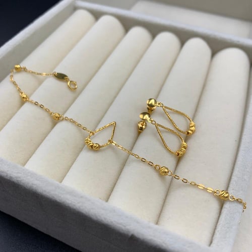 طقم بحريني عيار 21 ذهب صافي الوزن 6.6