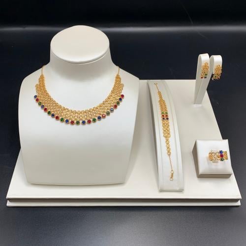 طقم بحريني عيار 21 ذهب صافي الوزن 25.53