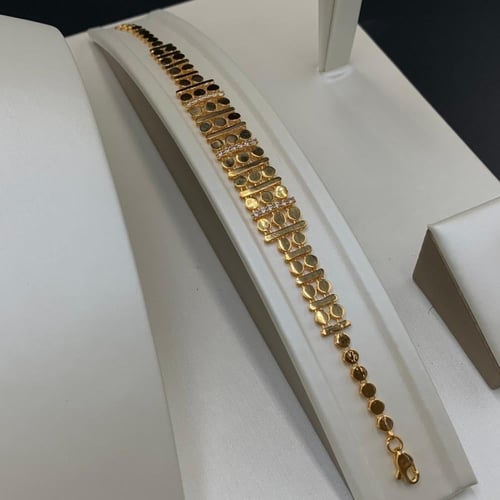 طقم بحريني تصميم الألماس عيار 21 الوزن 34.91