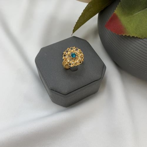 خاتم بحريني عيار 21 باللون الفوشي