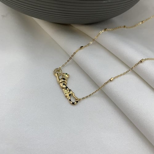 عقد إيطالي عيار 18 تصميم الألماس