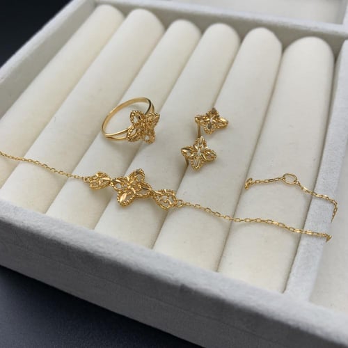 طقم ناعم عيار 21 ذهب صافي الوزن 9.1