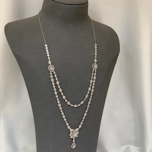 سبحه دورين ذهب ابيض تصميم الماس عيار 18. الوزن 13....