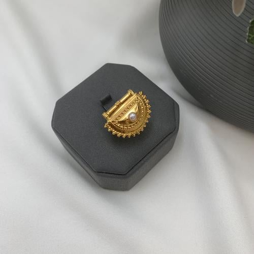 خاتم شرقي عيار 21 باللؤلؤ الزراعي