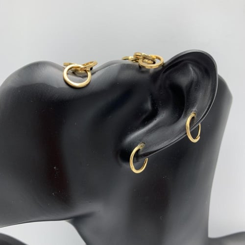 حلق إيطالي عيار 18 ذهب صافي