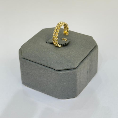 خاتم إيطالي ذهب صافي مكس عيار 18 الوزن2.4