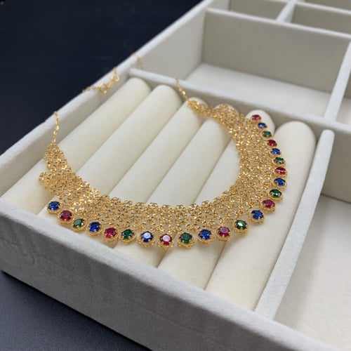 طقم بحريني عيار 21 ذهب صافي الوزن 25.53