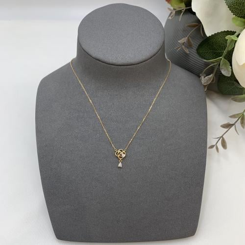 عقد ناعم إيطالي تصميم الألماس عيار 18