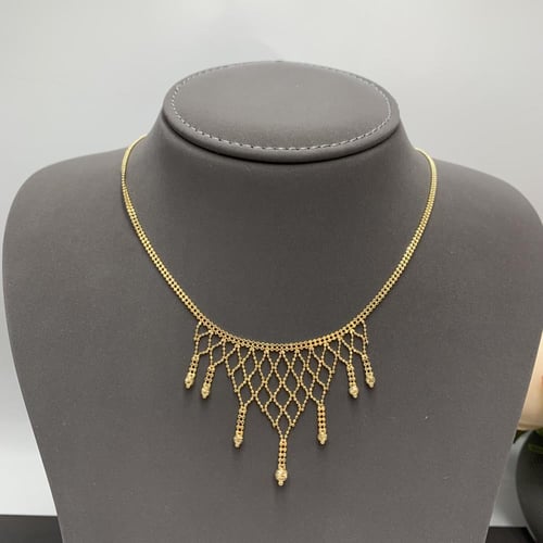 طقم تصميم إيطالي عيار 18 ذهب صافي الوزن 15.6