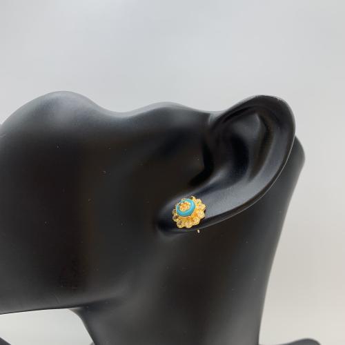 حلق شرقي عيار 21 باللون الفيروزي الوزن 3