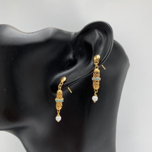 حلق بحريني بإضافة اللؤلو الزراعي عيار 21 الوزن 3.0...