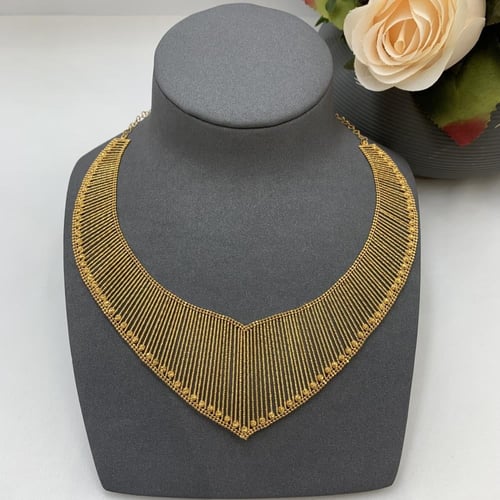 طقم بحريني ذهب صافي عيار 21 الوزن 55