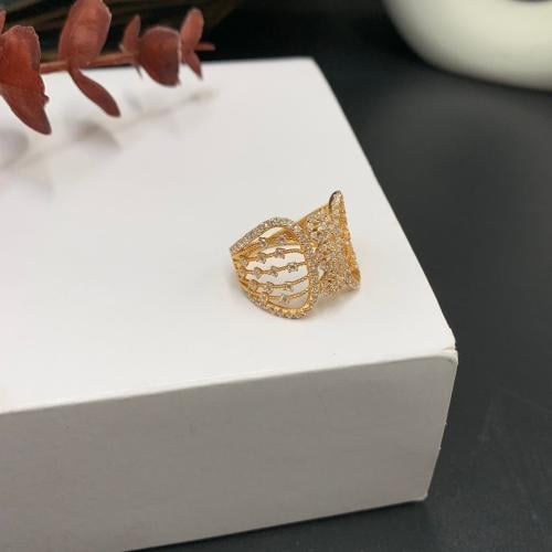 خاتم بحريني تصميم الألماس عيار 21