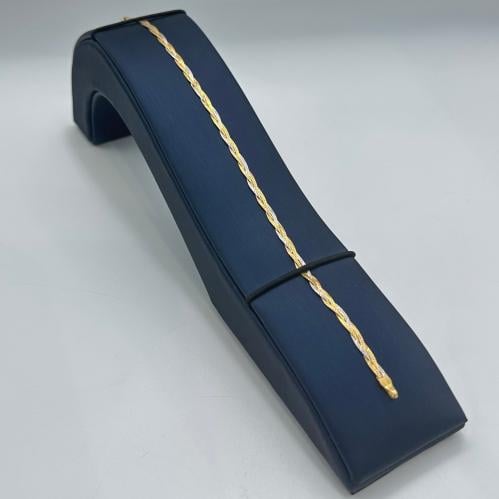 أسوارة ذهب إيطالي عيار 18 بتصميم مجدول أنيق – وزن...